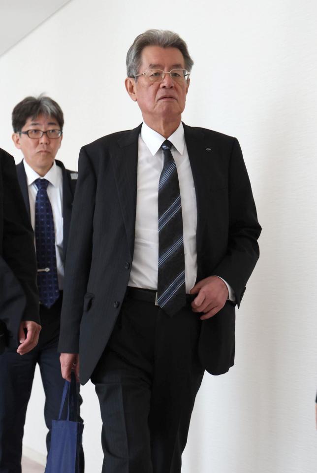 　オーナー会議に臨む阪神・秦雅夫オーナー（撮影・金田祐二）