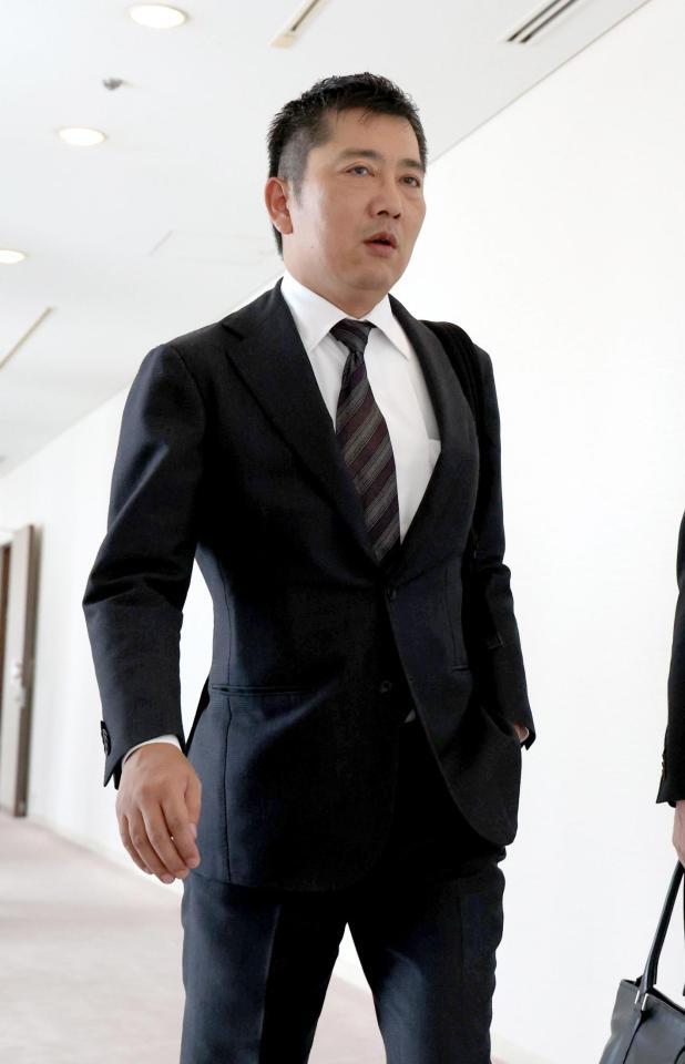 　オーナー会議に臨む広島・松田一宏オーナー代行（撮影・金田祐二）