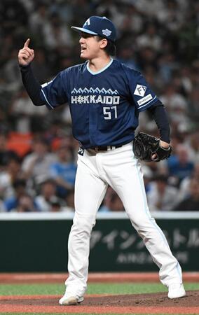 　西武打線を相手に力投する北山（撮影・佐藤厚）