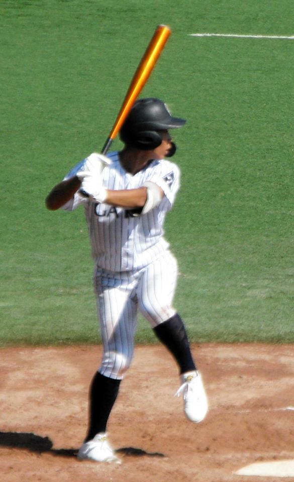 　二刀流の活躍を見せた大院大高・林