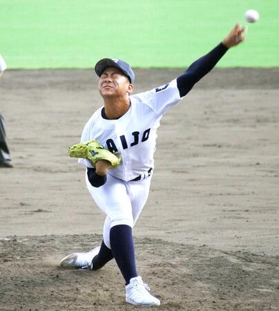 西条の「球児」に熱視線 宇佐美1回無失点、大器の予感 阪神・山本スカウト「大型左腕貴重」8球団集結