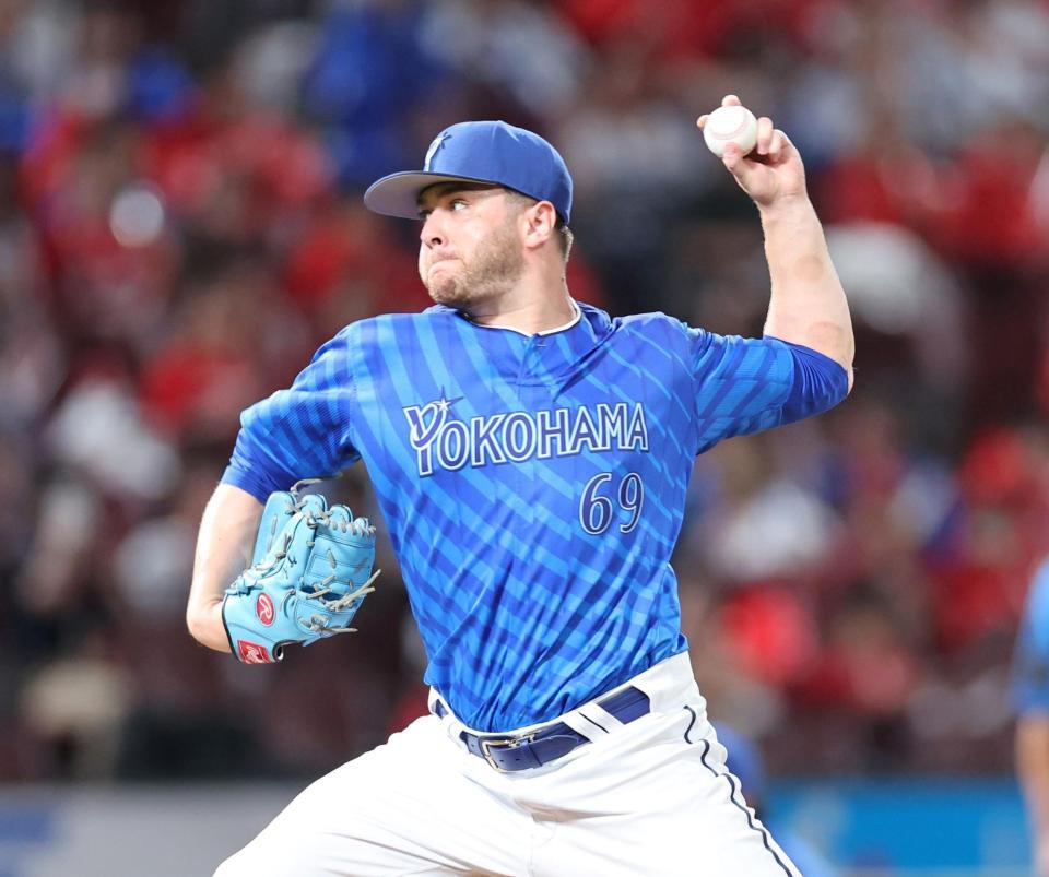 　先発し、力投するケイ（撮影・市尻達拡）