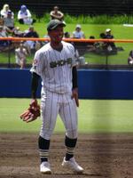 　チームを鼓舞する主将でドラフト候補の昌平・桜井ユウヤ