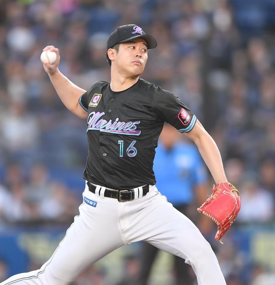 　力投する種市（撮影・開出牧）