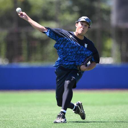 　２軍に合流した藤浪（撮影・堀内翔）