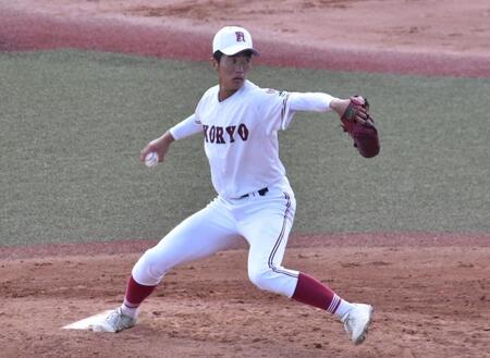 　４安打１失点で完投した広陵・堀田