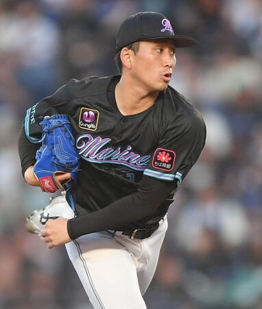 　力投する小島（撮影・開出牧）