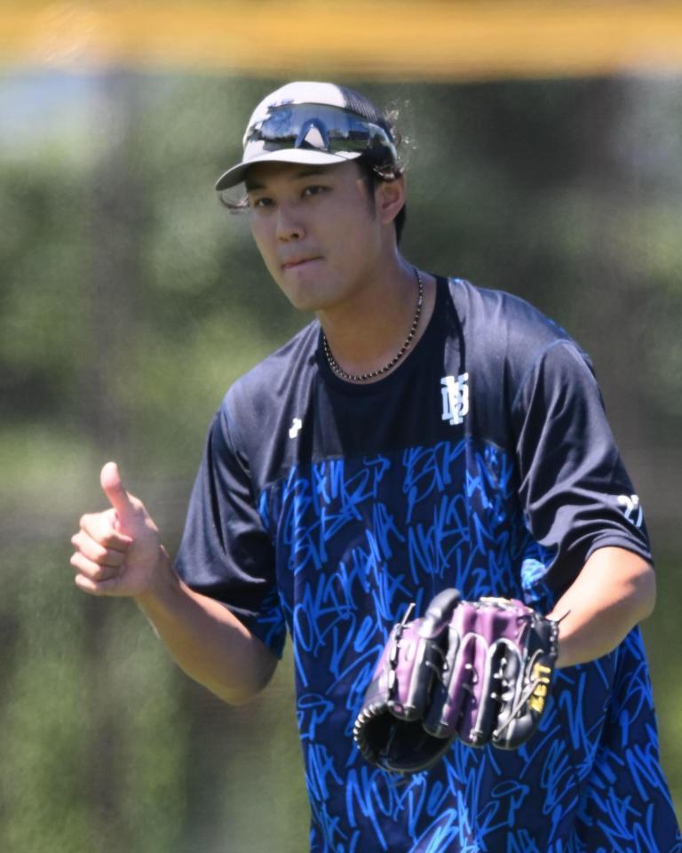 　２軍に合流した藤浪（撮影・堀内翔）