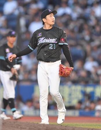 　６回、福田に右前打を打たれた石川柊（撮影・開出牧）
