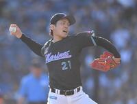 　力投する石川柊（撮影・開出牧）