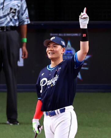 　ＨＲダービーで決勝進出を決めた清宮幸（撮影・山口登）