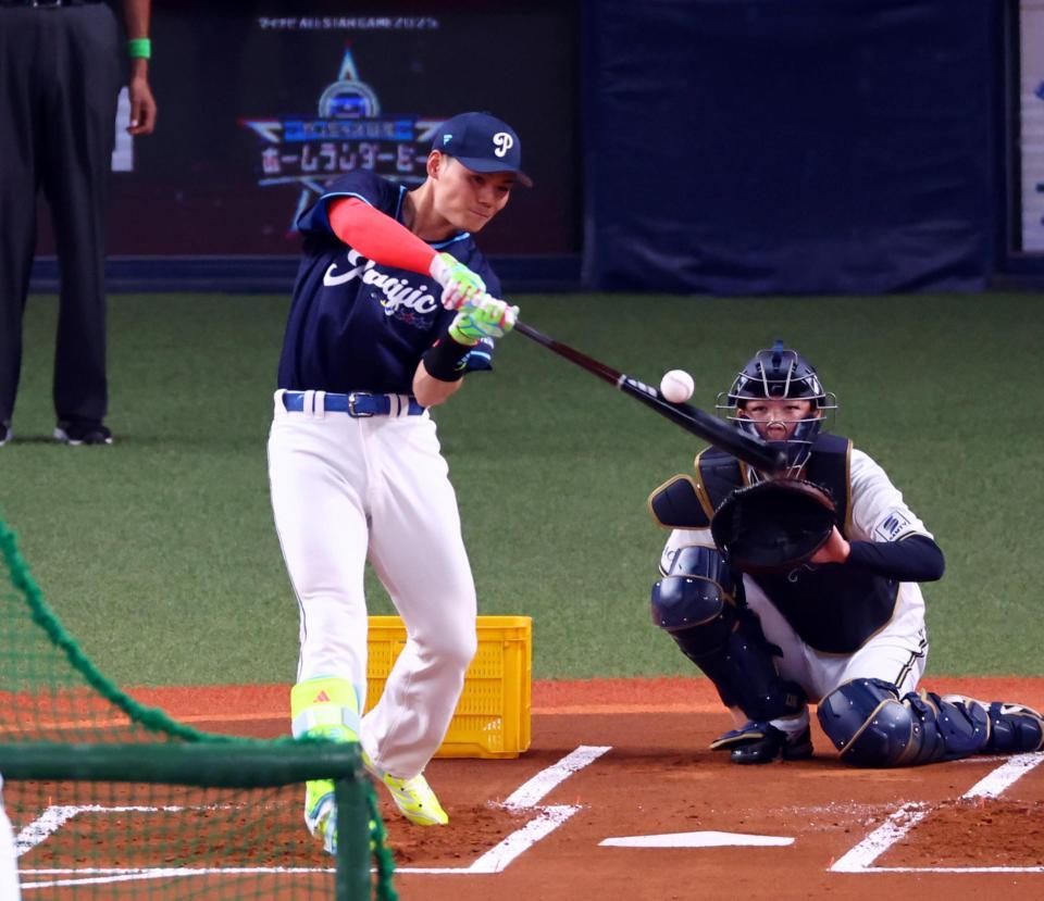 　ホームランダービーで決勝進出を決めた清宮幸（撮影・山口登）