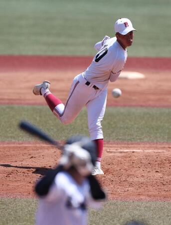 　先発し、７回４安打１失点と好投した広陵・堀田昂佑（撮影・市尻達拡）