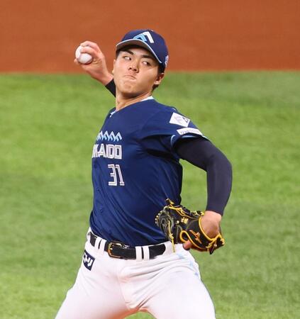 　ロッテ戦でプロ初先発する柴田（撮影・中島達哉）