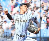 　力投する東海大相模・福田拓翔（撮影・石井剣太郎）