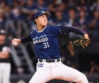 　２回、力投する柴田（撮影・中島達哉）