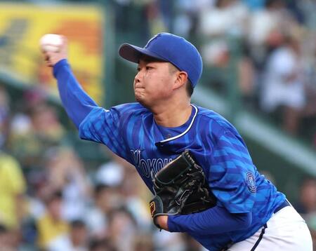 　先発し力投する石田裕（撮影・北村雅宏）