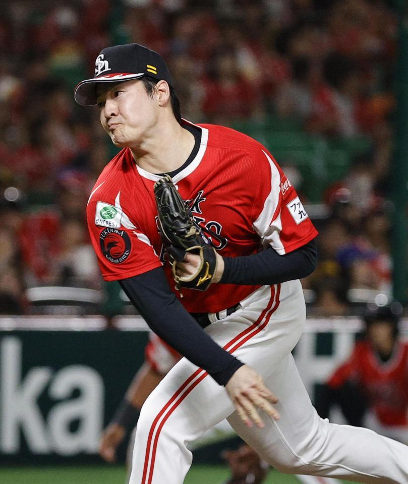　７回２失点で８勝目を挙げた有原