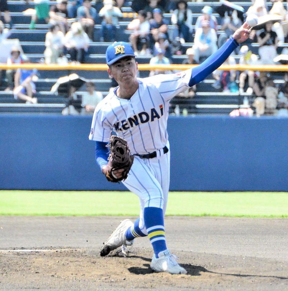 　２番手で好投した健大高崎・佐藤龍