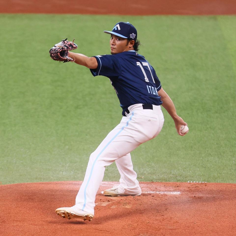 　ロッテ戦に先発した伊藤（撮影・中島達哉）