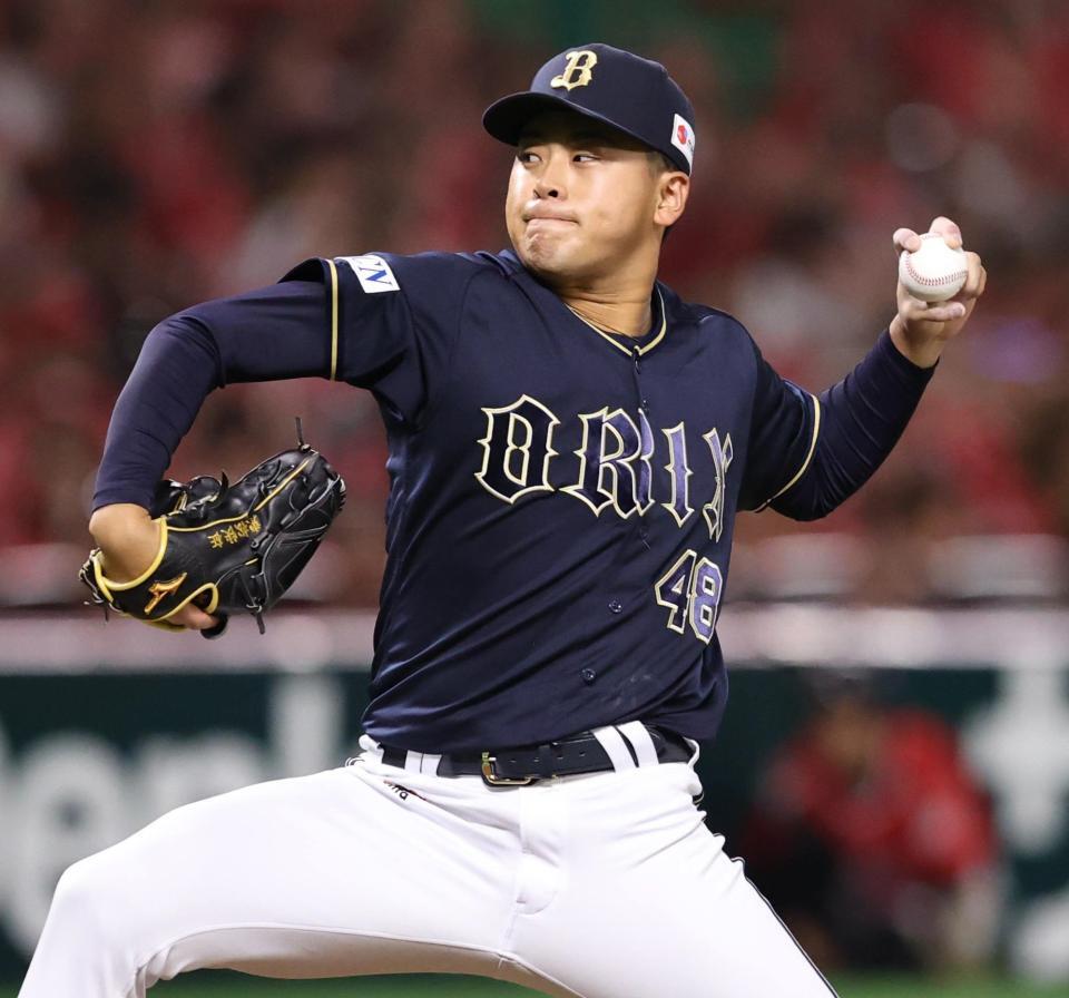 　先発し力投する東松