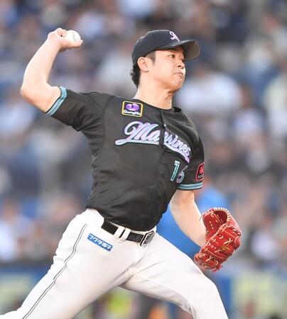 　力投する種市（撮影・開出牧）