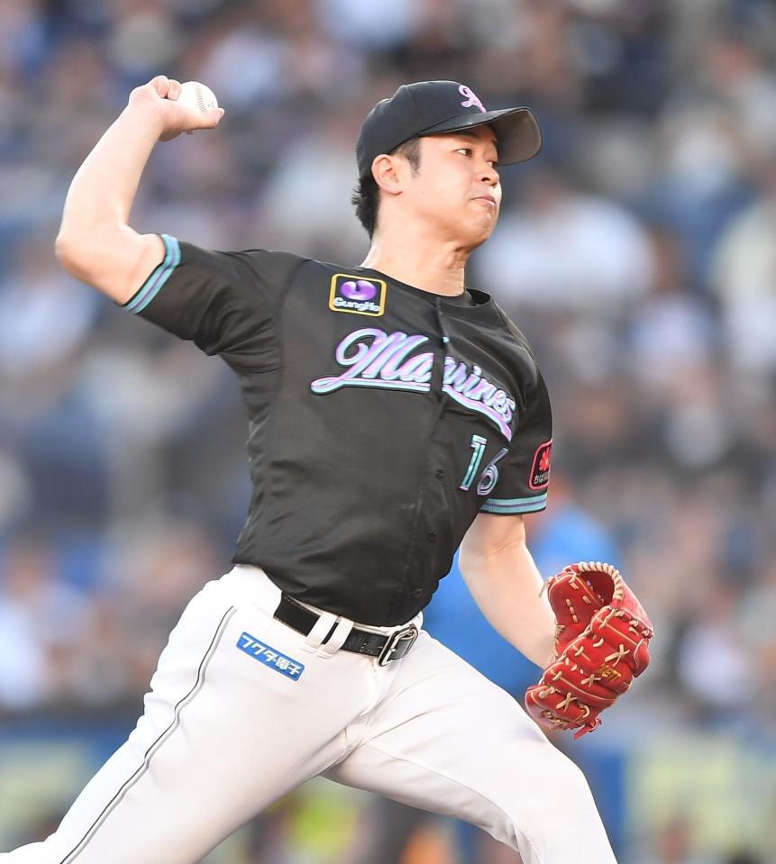 　力投する種市（撮影・開出牧）