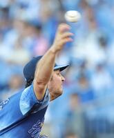 　ヤクルト戦に先発するバウアー（撮影・西岡正）