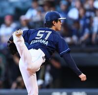 　１回、力投する北山（撮影・中島達哉）