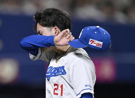 　６回途中で降板する金丸