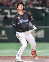 　７回、空振り三振に倒れた西川（撮影・開出牧）