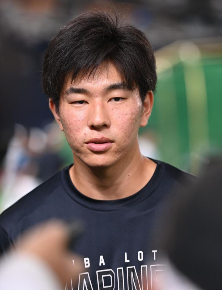 　練習を終え意気込みを語る吉川（撮影・開出牧）