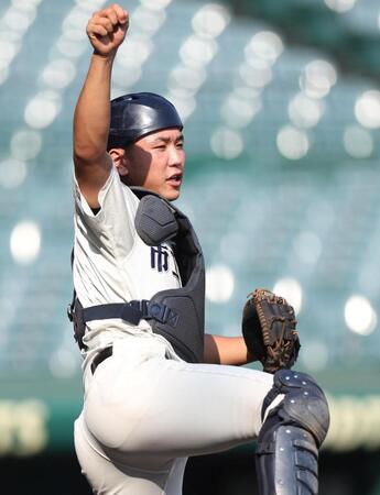 　練習に臨む市船橋・花嶋大和（撮影・中田匡峻）