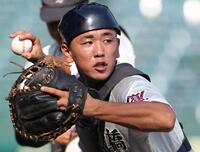 　練習に臨む市船橋・花嶋大和（撮影・中田匡峻）