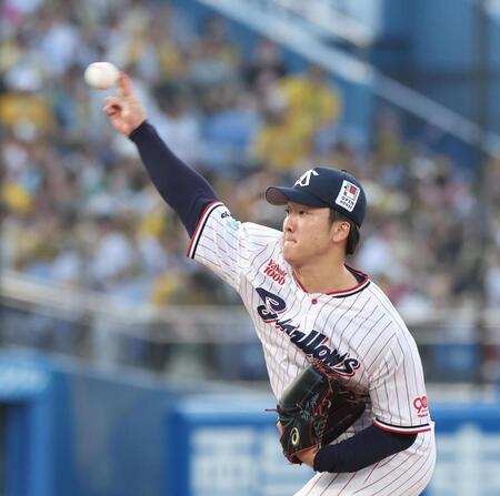 　ヤクルトの先発・吉村（撮影・佐々木彰尚）