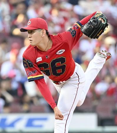 　中日戦に先発した広島・遠藤＝マツダ