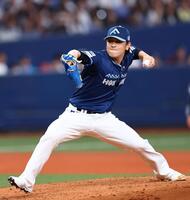 　７回、力投する河野（撮影・山口登）