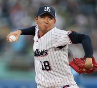 　先発し、投げ込む奥川（撮影・田中太一）