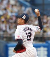 　先発の奥川（撮影・佐々木彰尚）