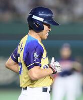 　５回、二ゴロに倒れた桧山進次郎氏（撮影・石井　剣太郎）