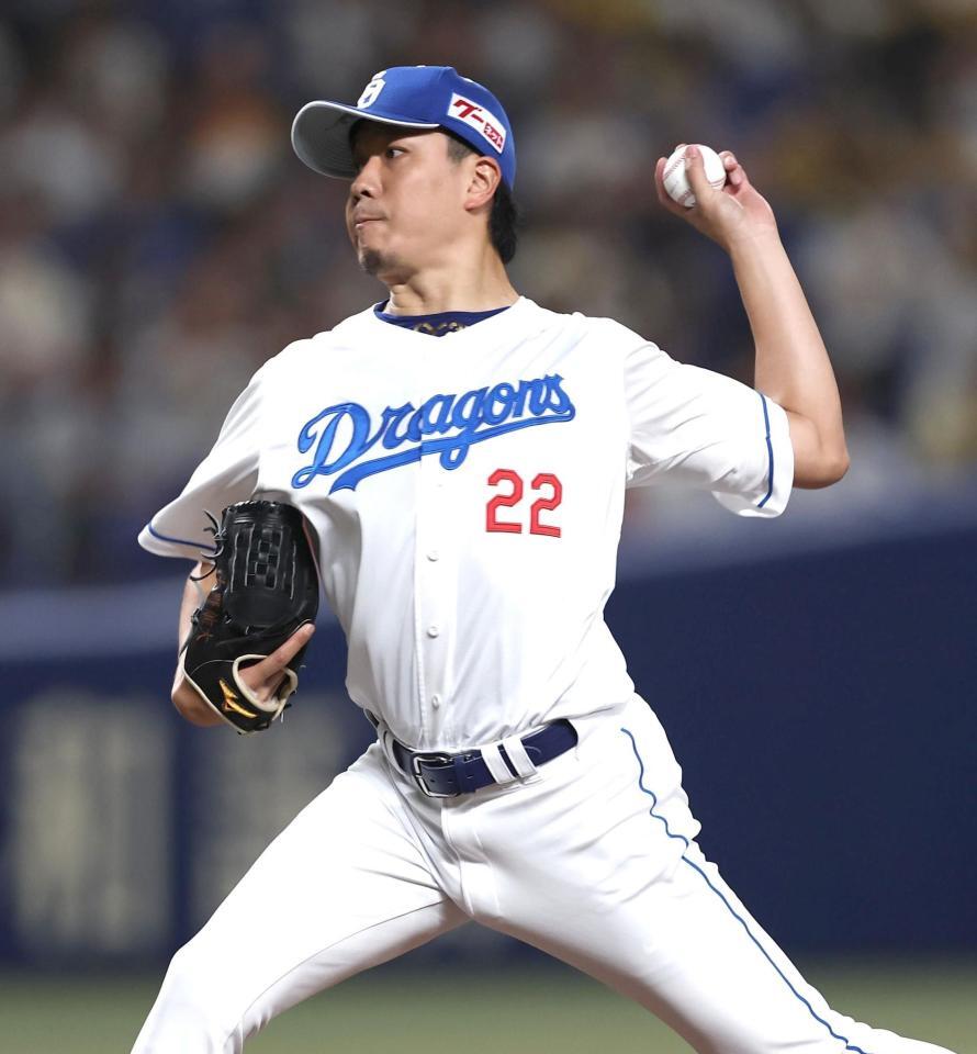 　先発し力投する大野（撮影・北村雅宏）