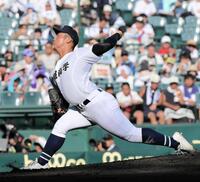 　沖縄尚学の先発末吉（撮影・金居みつよし）