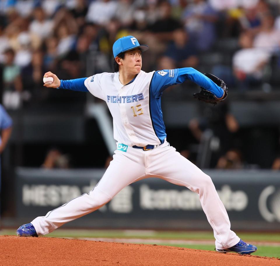 　２回、力投する北山（撮影・中島達哉）