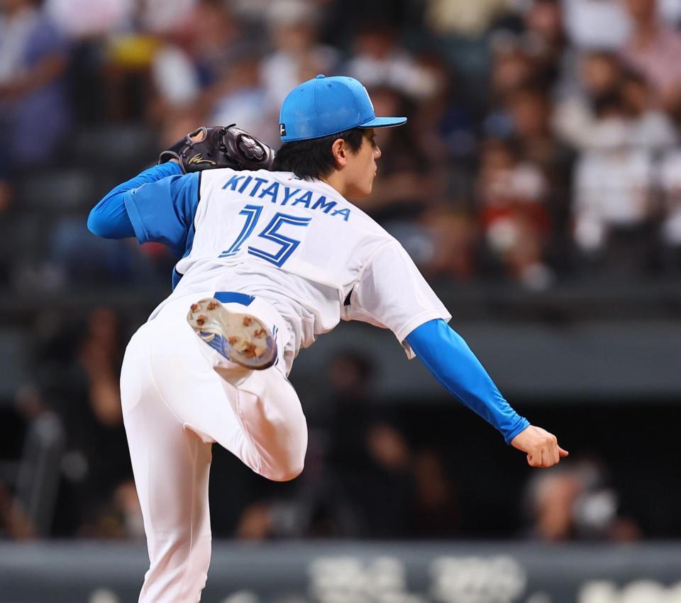 　２回、力投する北山（撮影・中島達哉）