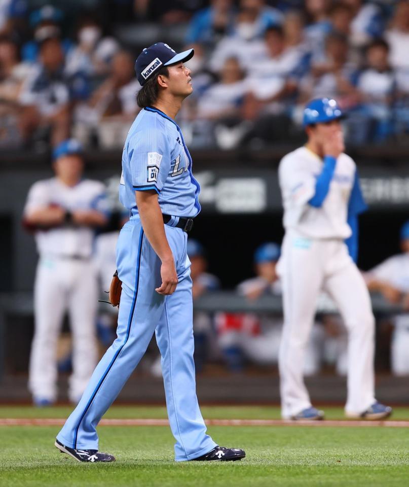 　２回、松本剛へ死球を与えた今井（撮影・中島達哉）