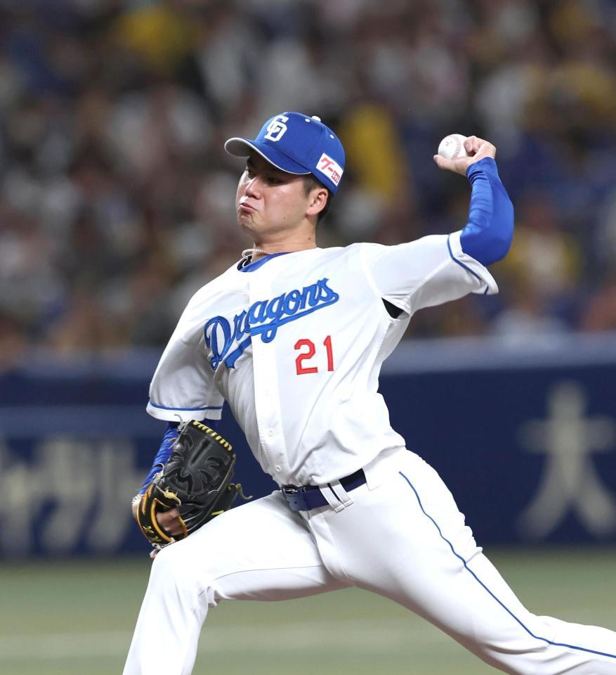 　先発し力投する金丸（撮影・北村雅宏）