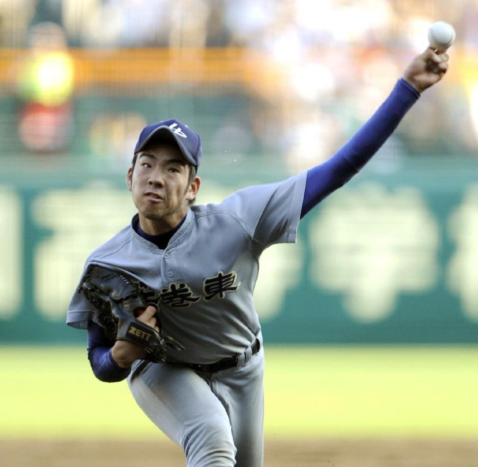 　花巻東高時代の菊池雄星