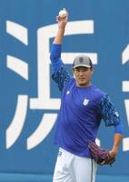 　１軍に合流した藤浪（撮影・西岡正）