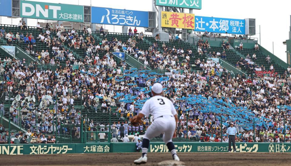 　東海大熊本星翔側のアルプス席（撮影・中田匡峻）