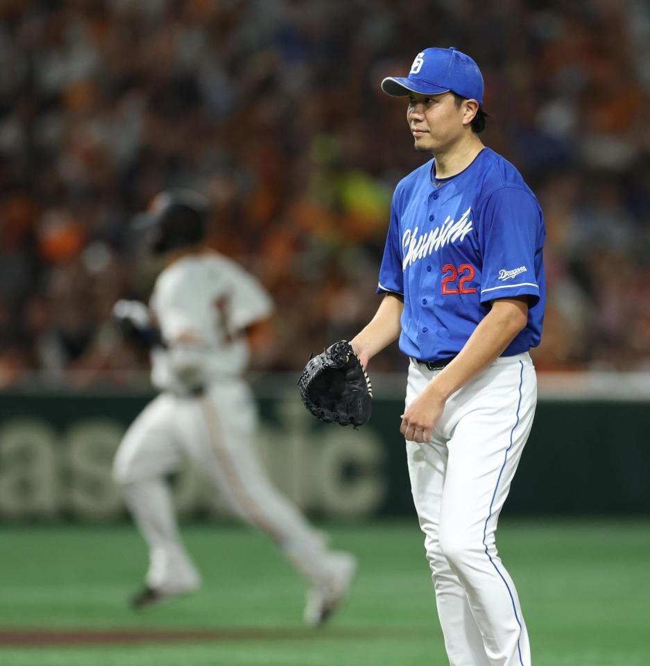 　３回、岸田に２ランを浴びる大野（撮影・金田祐二）